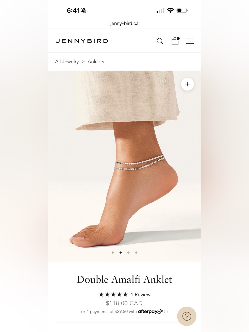 Jenny Bird Double Amalfi Anklet